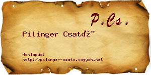 Pilinger Csató névjegykártya
